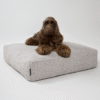 Coussin Confortable Bouclé Taupe pour Chien - Modèle Billy