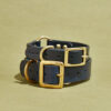 Collier en cuir marine