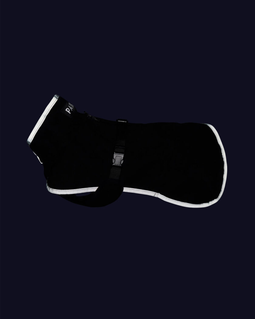 Imperméable pour chien - bandes réfléchissantes - Noir