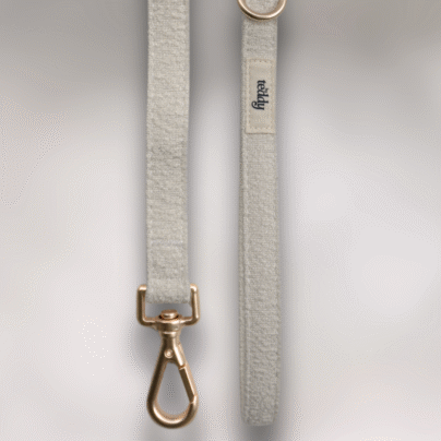 Laisse en bouclette creme