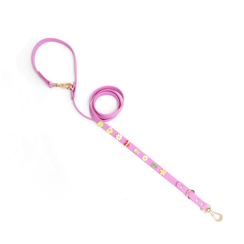 laisse mains libre waterproof rose