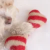 os en laine candy cane pour chiens