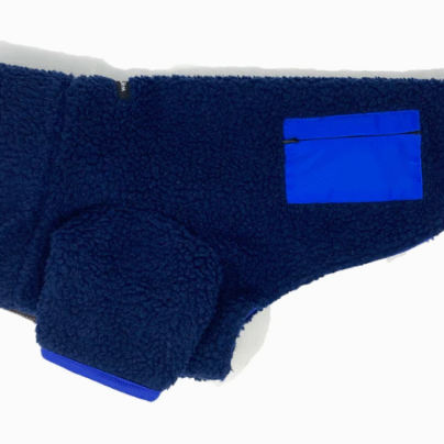 Polaire sherpa pour chiens – Bleu