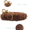 Laisse main libre teddy chocolat