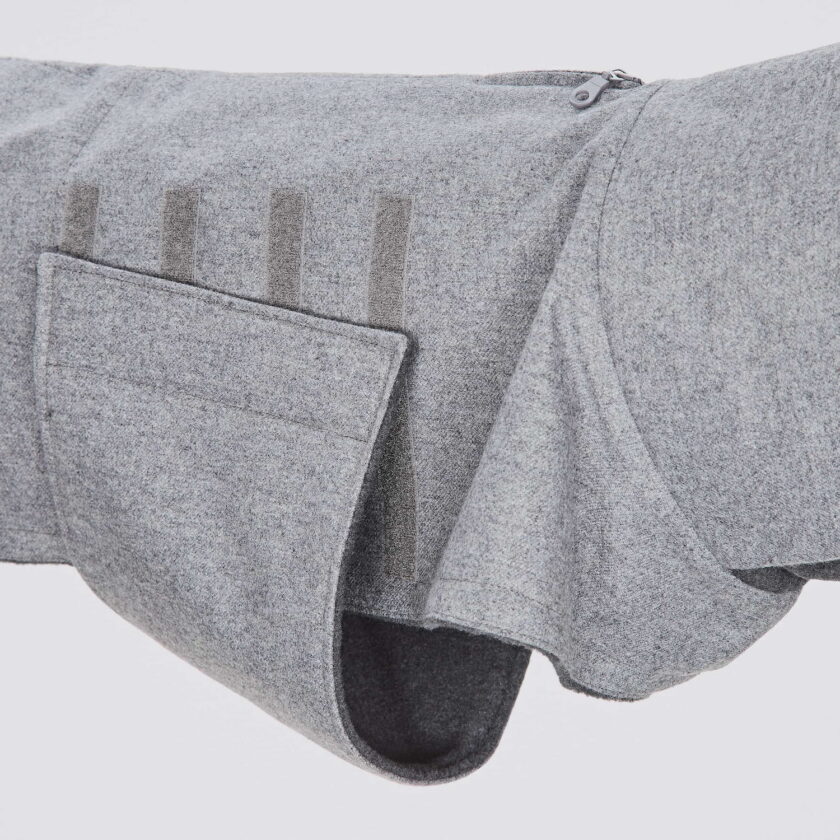 Manteau en flanelle pour teckels – Gris