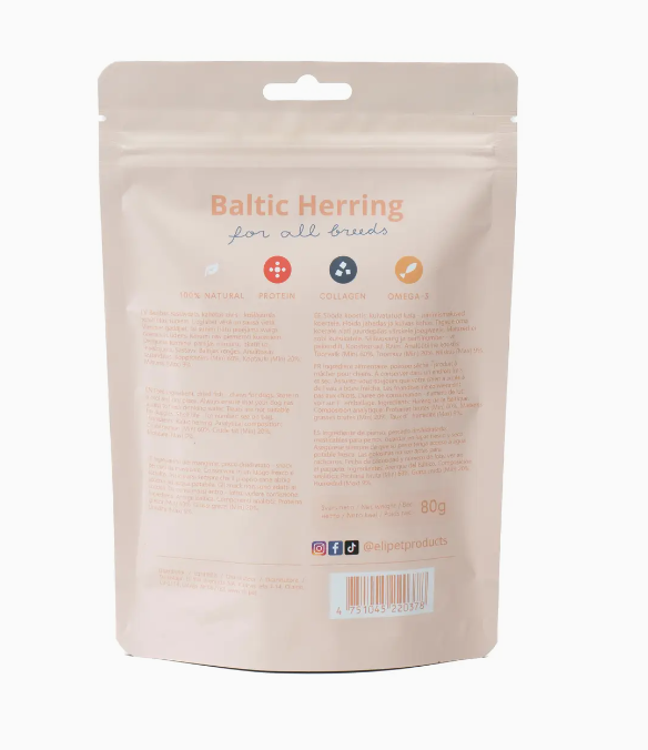 Friandises pour chiens 100 % naturelles de hareng de la Baltique séché