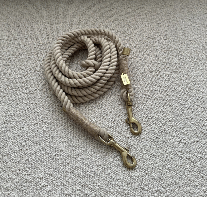 Laisse main libre Beige