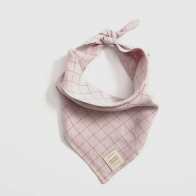 Bandana 100% lin - Baby Pink