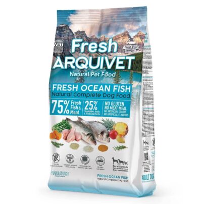 Croquettes Arquivet nourriture semi-humide poisson de mer pour chien