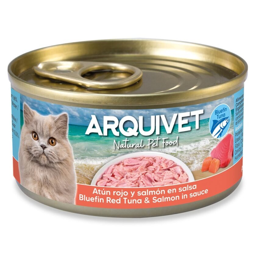 Thon rouge et saumon en sauce Arquivet - Mini filets chat