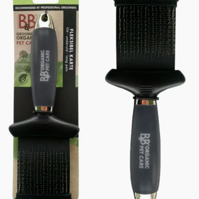 Brosse flexible double-face B&B pour chiens à poils longs et mi-longs