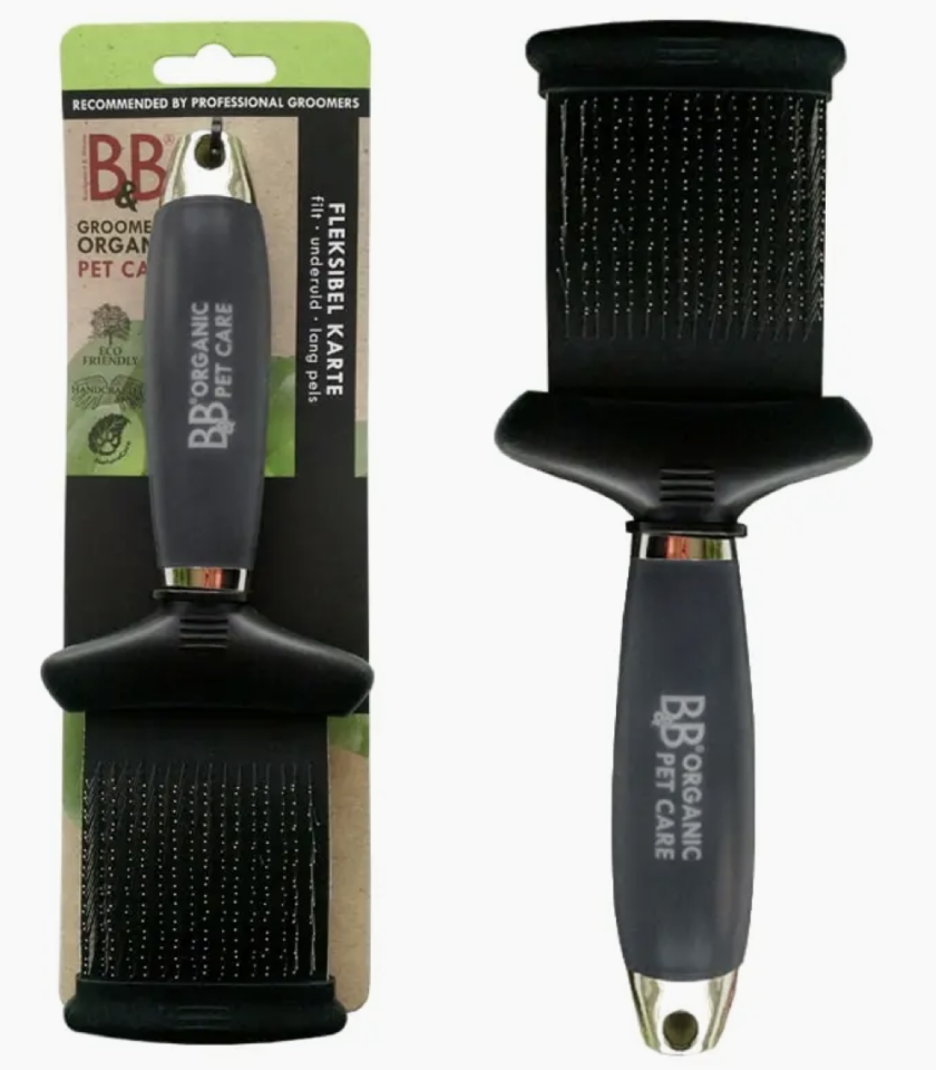 Capture d’écran 2026-02-23 à 12.18.37 Brosse flexible double-face B&B pour chiens à poils longs et mi-longs