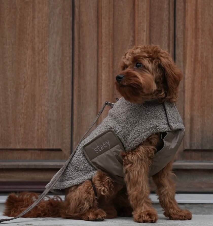 Manteau en bouclette beige