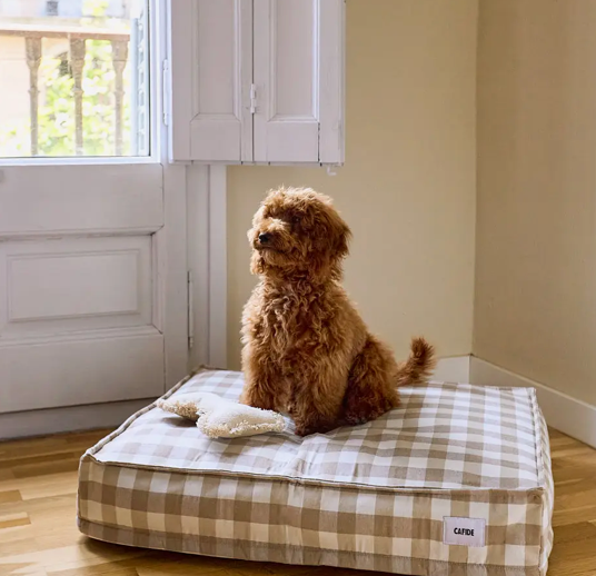 Lit pour chien Vichy Beige, Cuadra