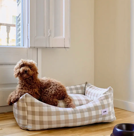 Lit pour chien Vichy Beige, Snozy