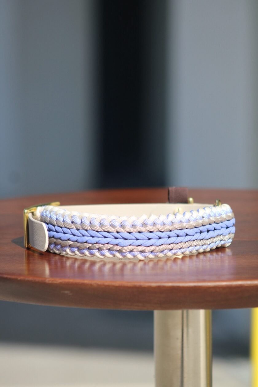 Collier Biothane corde Lilac ( Taille L )