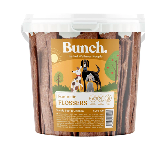 Bâtonnets à mâcher dentaire au poulet – Bunch (seau de 500 g)
